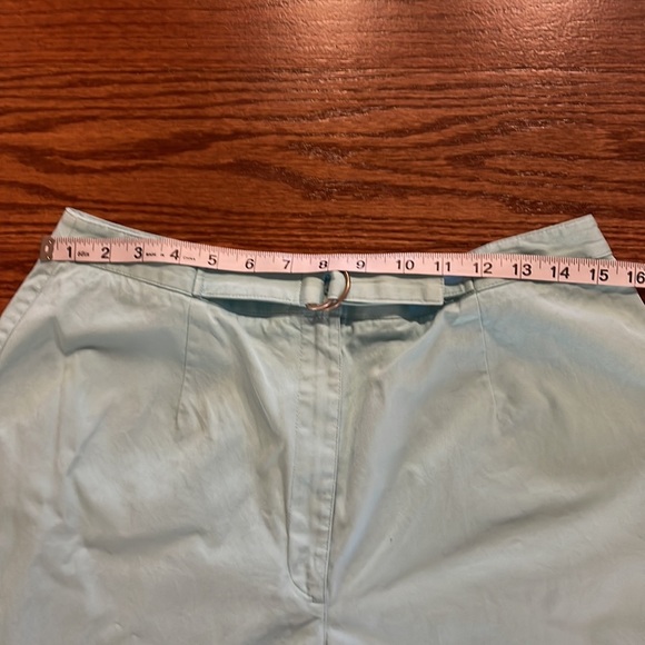 Liz Claiborne sport women’s cotton aqua shorts / adjustable front belt size 12 - Picture 5 of 8
